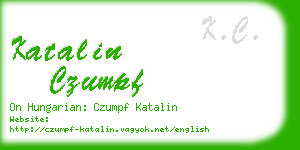 katalin czumpf business card